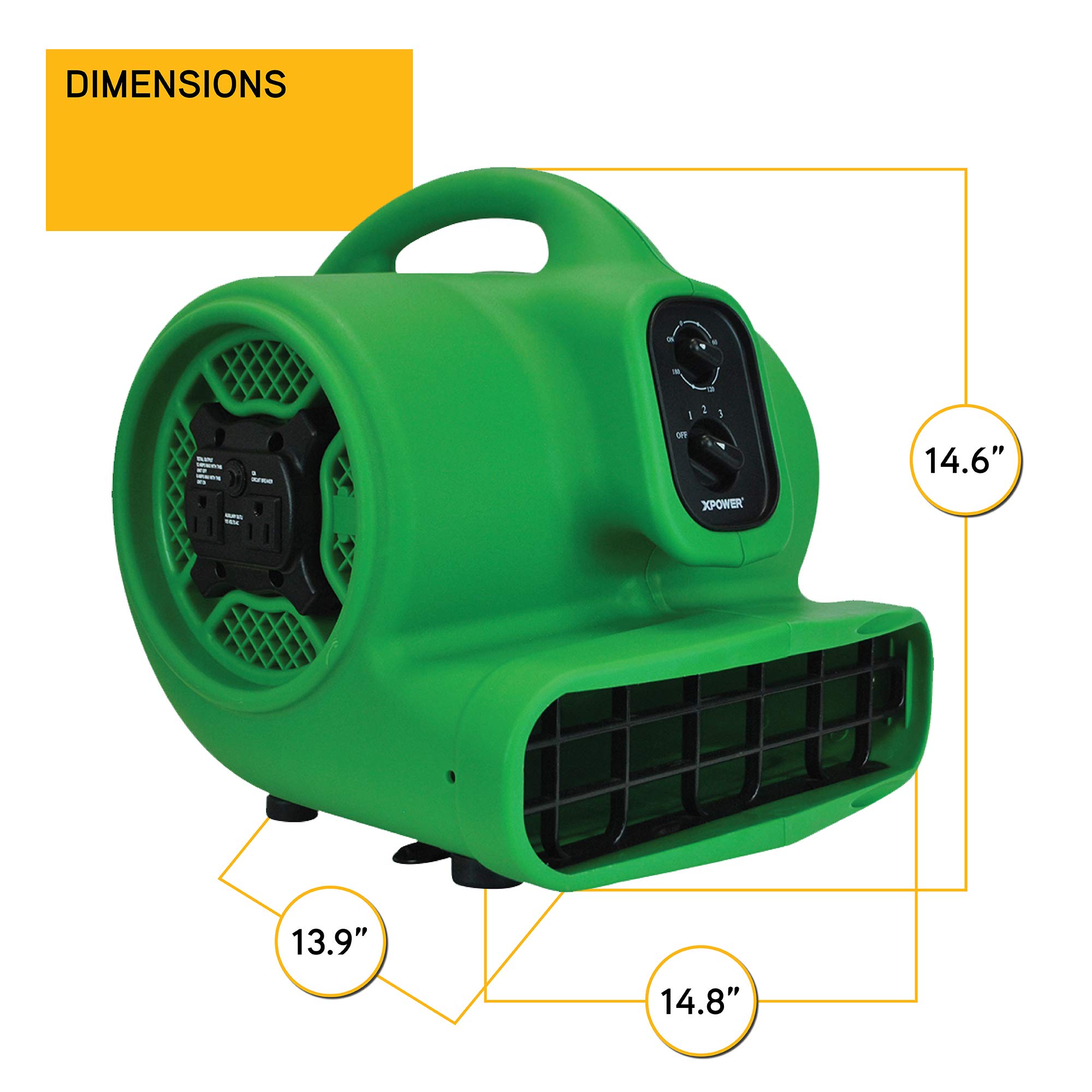 Amazon.com: XPOWER P-430AT Pro 1/3 HP 2000 CFM Centrifugal Air